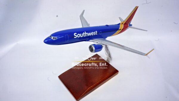 Model of Boeing 737 MAX with detailed craftsmanship.